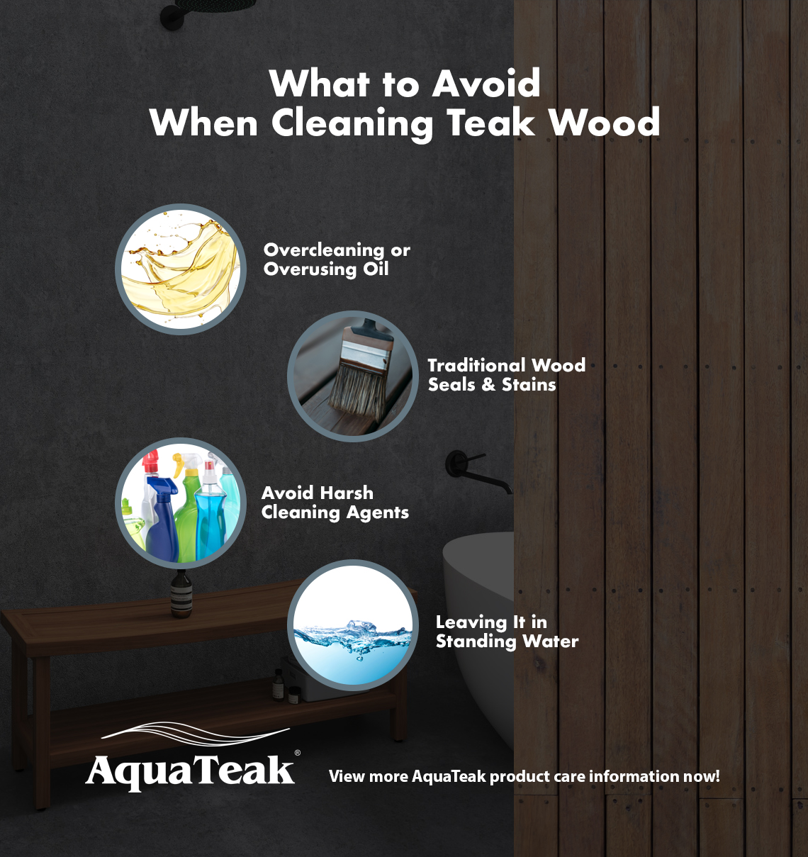What to Avoid When Cleaning Teak Wood What to Avoid When Cleaning Teak Wood