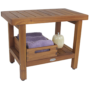 Teak Shower Bench Bath Stool Furniture Aqua Spa Shower Benches